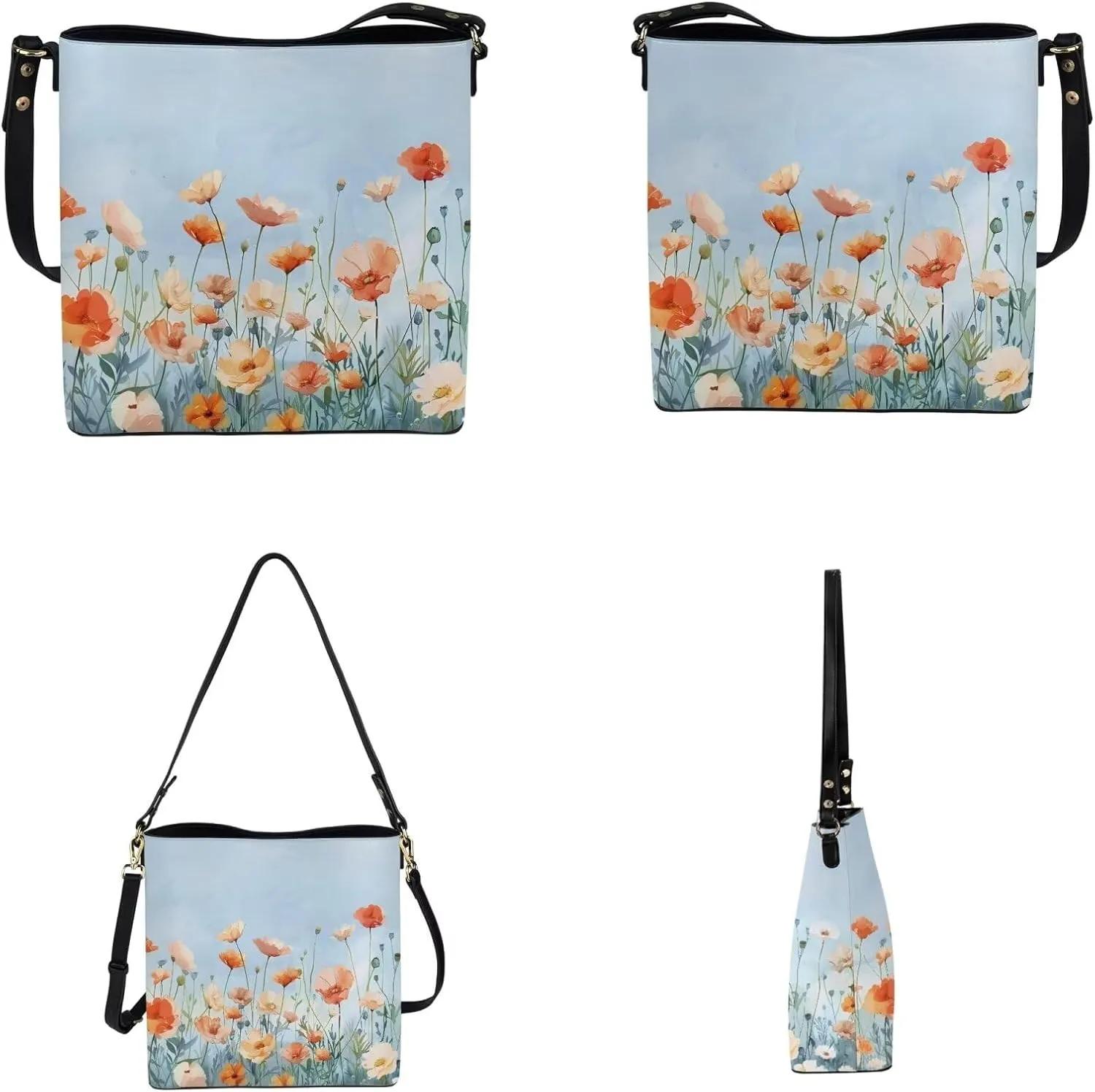 2pcs Purses For Women Wallet Shoulder Bag Top Handle Hand for Daliy Use