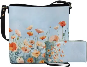 2pcs Purses For Women Wallet Shoulder Bag Top Handle Hand for Daliy Use