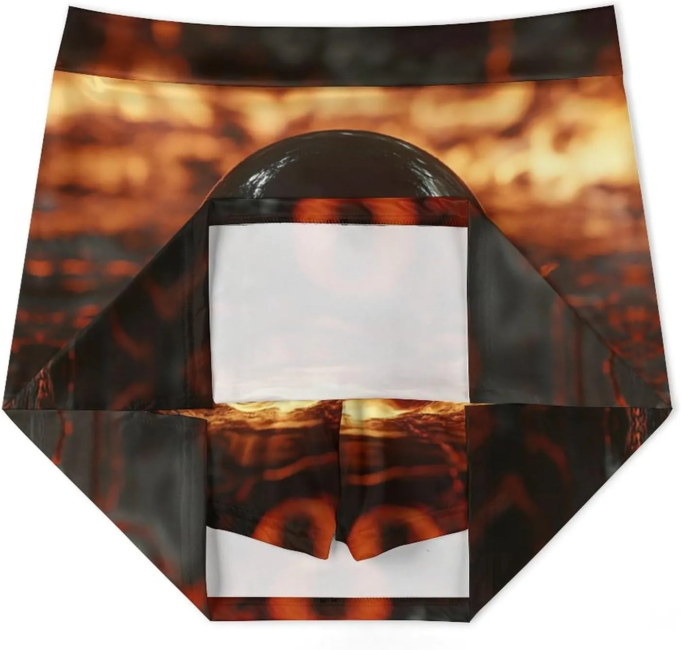 8 Ball Burning on Flames Women's Mini Tennis Skirt with Shorts Underneath Athletic Workout Cute Skorts