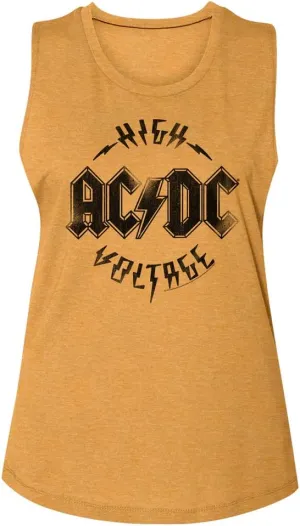 ACDC Rock Band High Voltage Album Ladies Muscle Tank Top