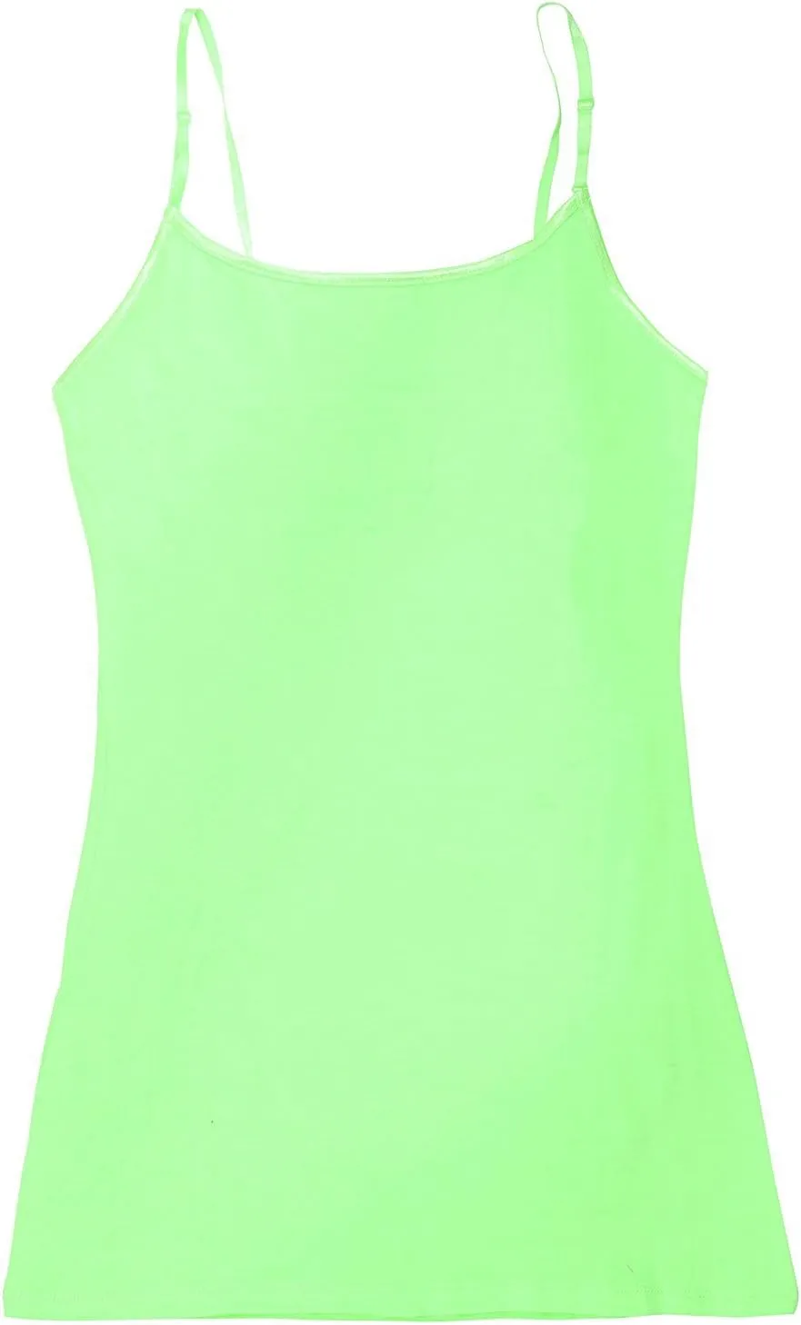Active Basic Junior Women's Casual Plain Layering Camisole Cami Top Tank - 4 Pack