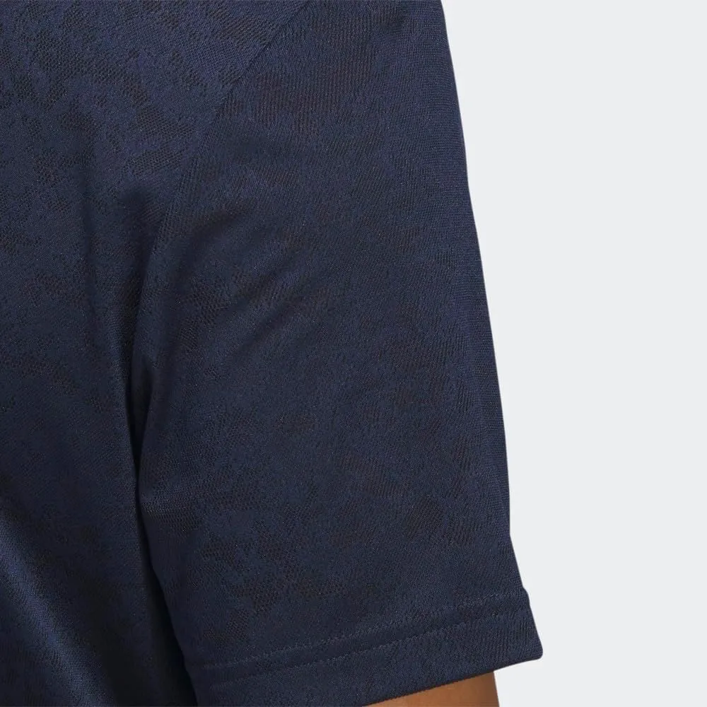adidas Men's Textured Jacquard Golf Polo Shirt