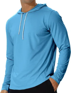 AIMPACT Men's Sun Protection Shirts UV SPF UPF 50  Long Short Sleeve Hoodie Rash Guard Fishing Swimming Shirt Lightweight