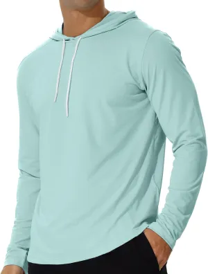 AIMPACT Men's Sun Protection Shirts UV SPF UPF 50  Long Short Sleeve Hoodie Rash Guard Fishing Swimming Shirt Lightweight