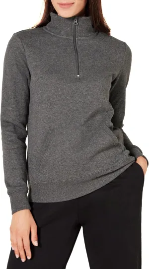 Amazon Essentials Women's Long-Sleeve Fleece Quarter-Zip Top (Available in Plus Size)