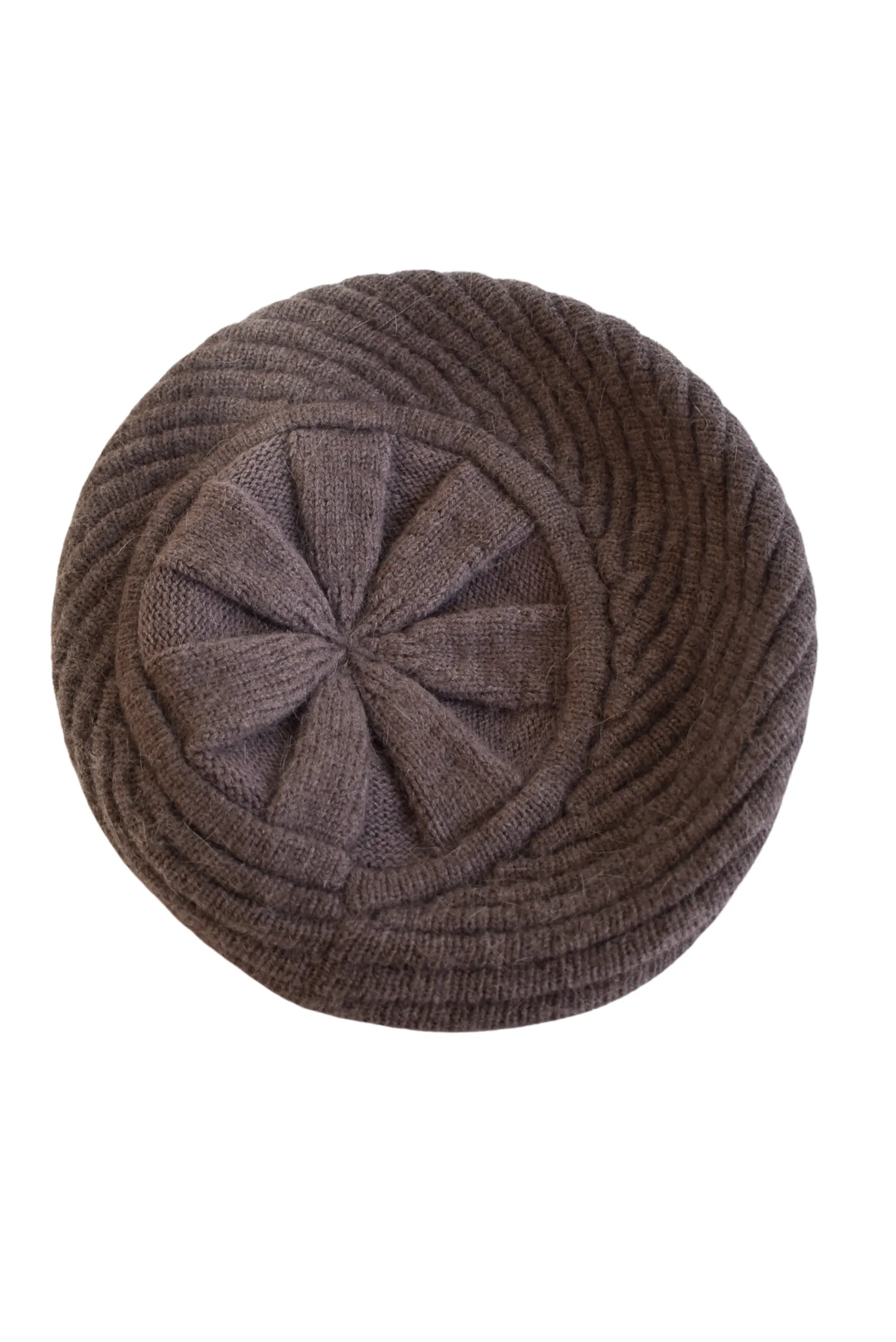 Angora blend knit beret