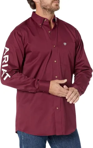 ARIAT Men's Team Logo Twill Fitted Shirt