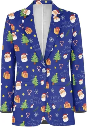 Binienty Novelty Men's Casual Suit Blazer Jackets Lightweight Sports Coats One Button