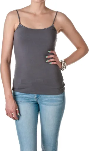 Cami Camisole Built in Shelf Bra Adjustable Spaghetti Strap Tank Top