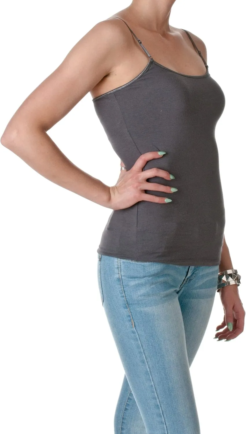 Cami Camisole Built in Shelf Bra Adjustable Spaghetti Strap Tank Top