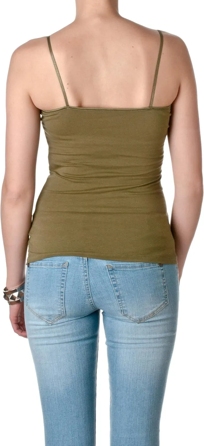 Cami Camisole Built in Shelf Bra Adjustable Spaghetti Strap Tank Top