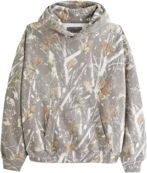 Camo Hoodie Womens Maple Leaf Printed Sweatshirt Oversized Trendy Causal Long Sleeve Fleece Camouflage Hoodie