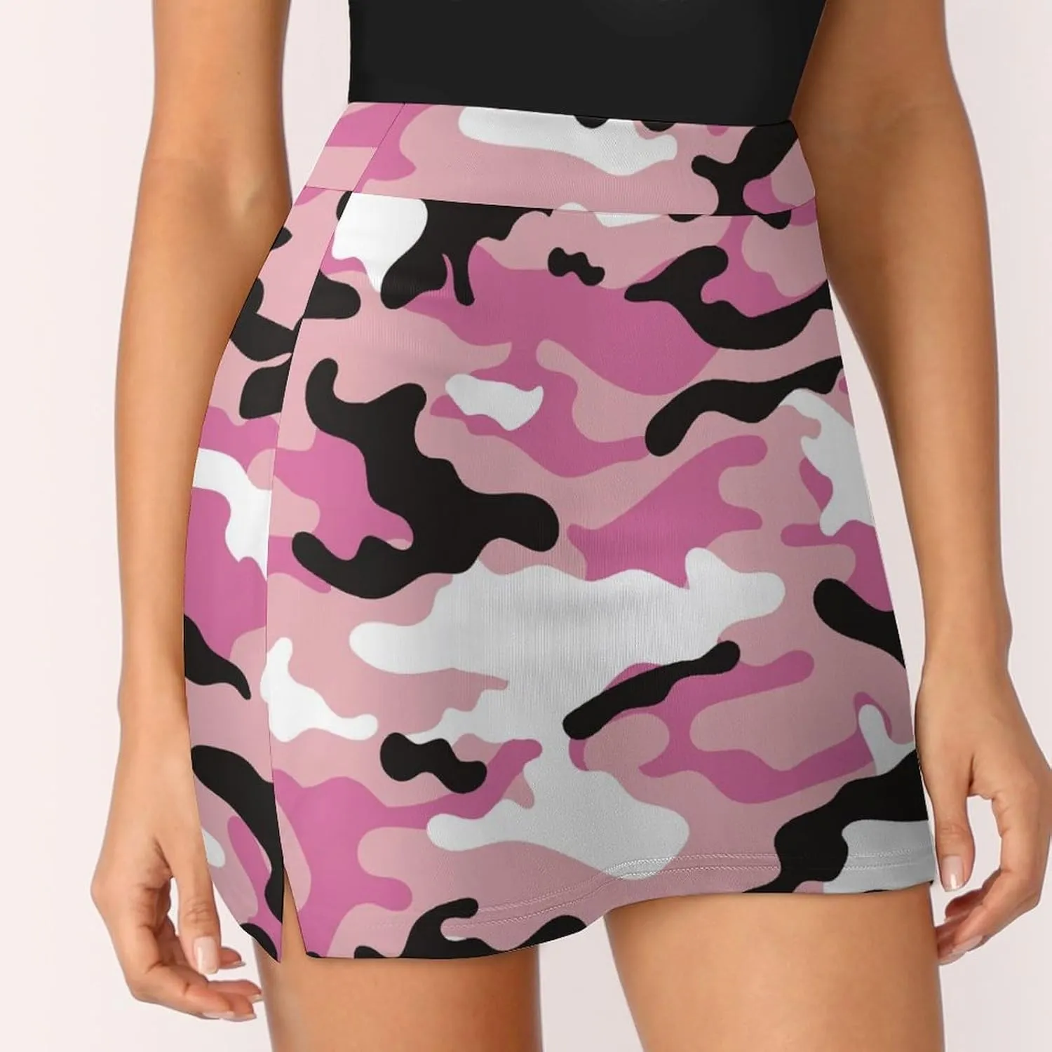 Camouflage Military Women's Mini Tennis Skirt with Shorts Underneath Athletic Workout Cute Skorts