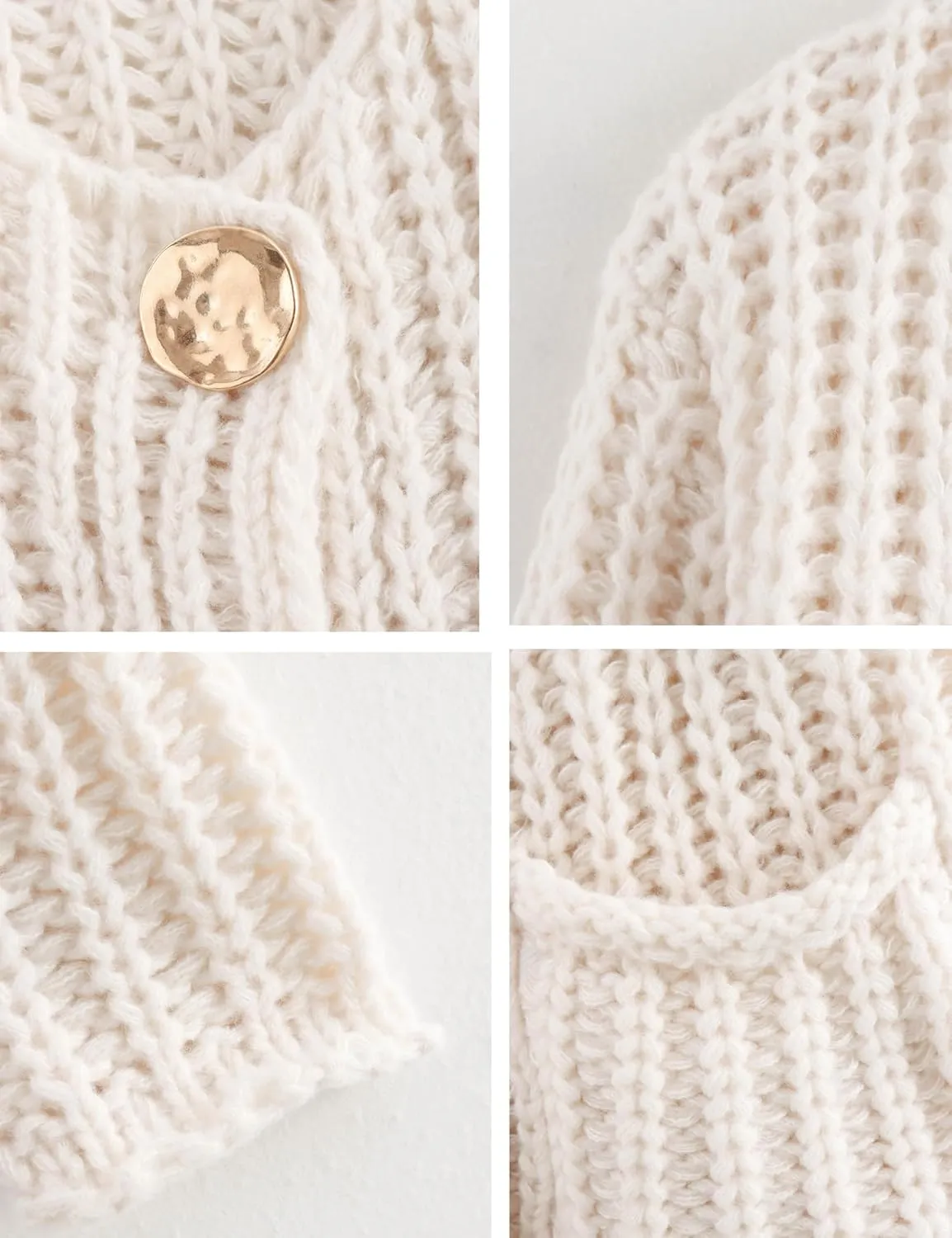 Cardigan Sweaters for Women Sweaters Womens Knit Cardigan Long Sleeve Open Front Button Down Jacket with Pockets
