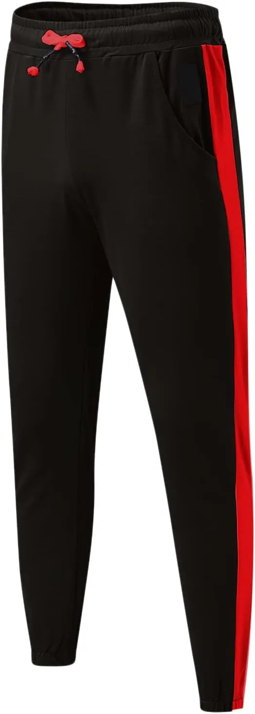 Cargo Pants for Men Relaxed Fit Mens Cargo Pants Fleece Lined with Pockets Open Bottom Cargo Pants Elastic Sweatpants