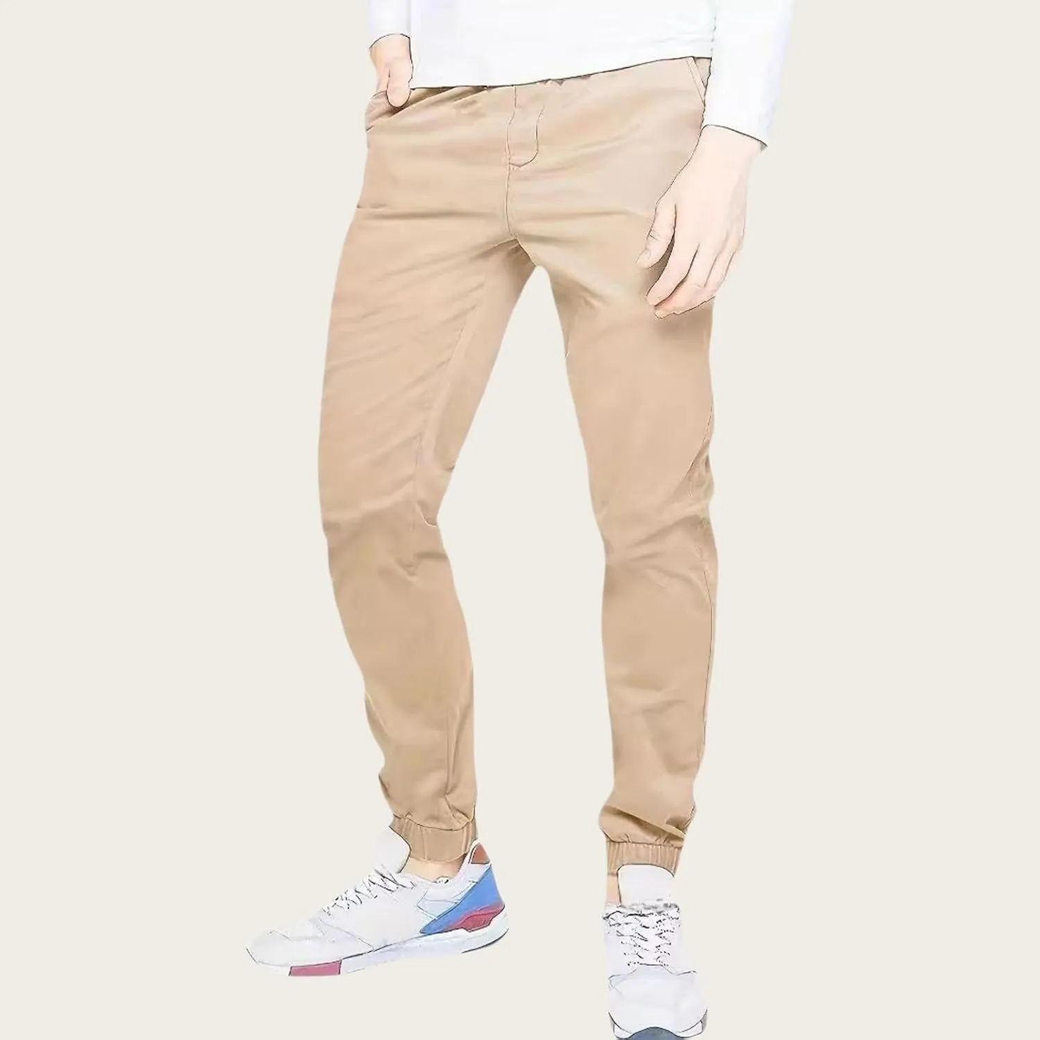 Casual Pants for Mens Cargo Fashion Overalls Slim Fit Lightweight Sweatpant Tether Leg Straight Comfy Fall Trousers