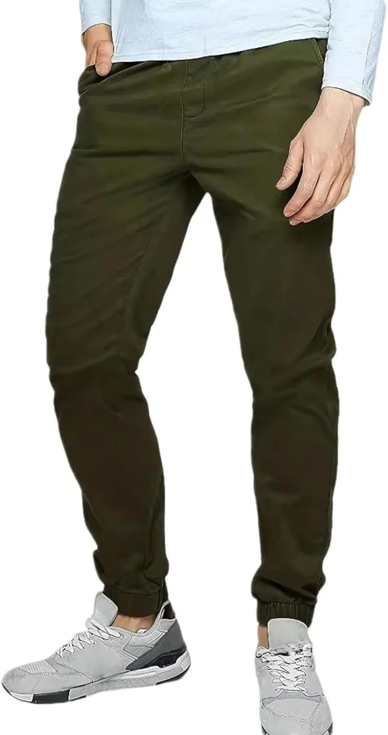 Casual Pants for Mens Cargo Fashion Overalls Slim Fit Lightweight Sweatpant Tether Leg Straight Comfy Fall Trousers