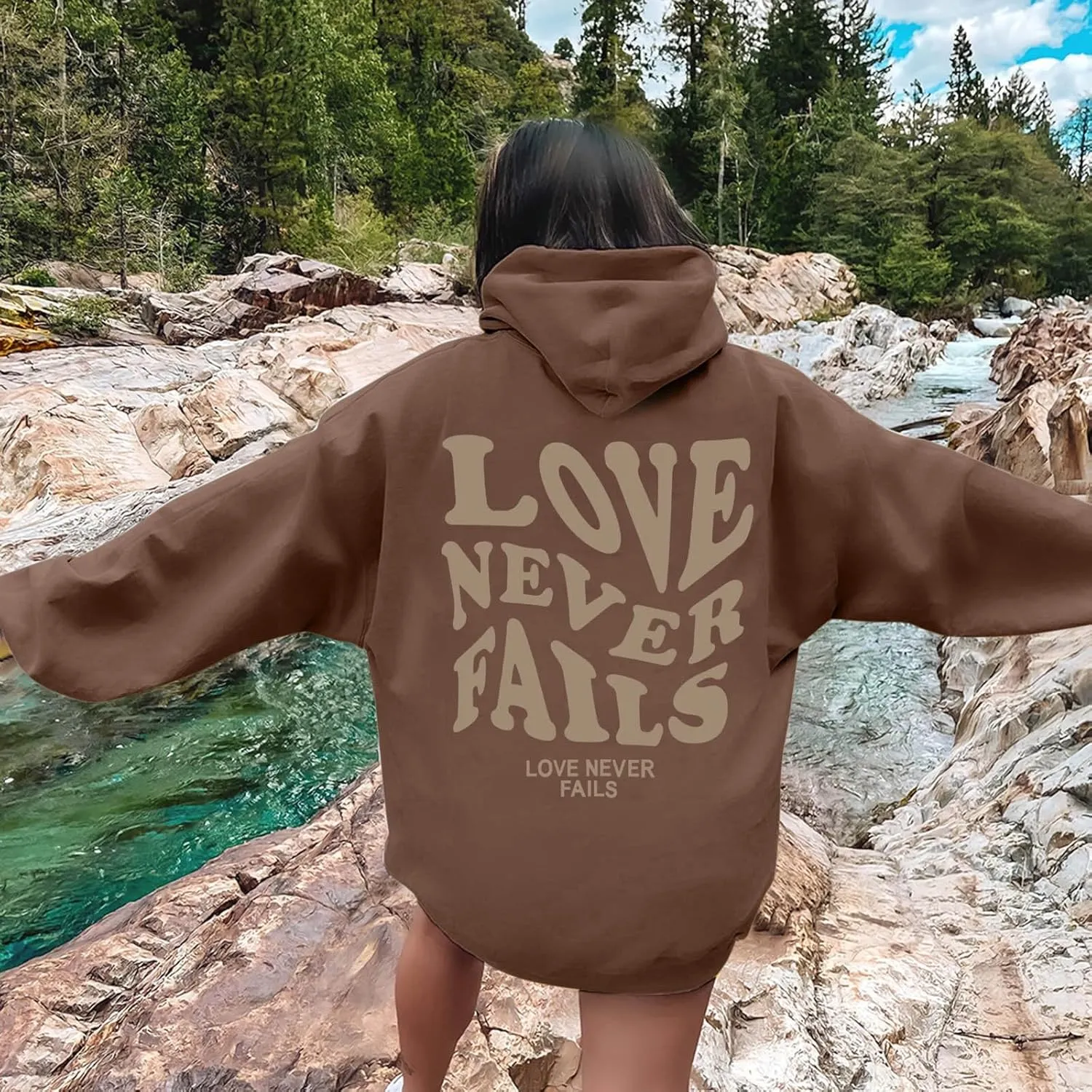 Christian Love Like Jesus Aesthetic Hoodies Oversized Graphic Preppy Sweatshirts for Women Faith Preppy Clothes