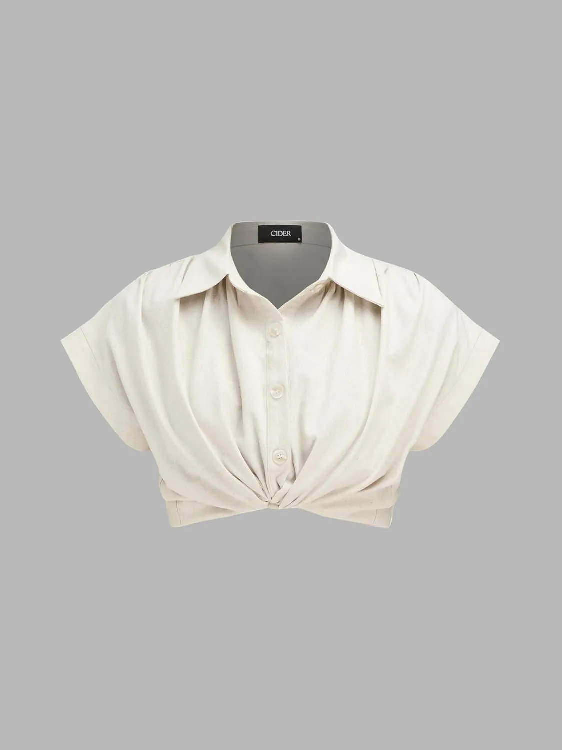 CIDER French Riviera Vacation Linen-Blend Polo Short Sleeve Shirt