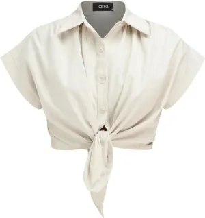 CIDER French Riviera Vacation Linen-Blend Polo Short Sleeve Shirt