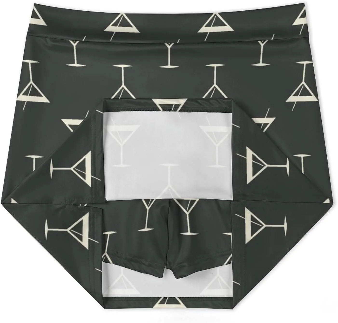 Cocktail Drinks Women's Mini Tennis Skirt with Shorts Underneath Athletic Workout Cute Skorts