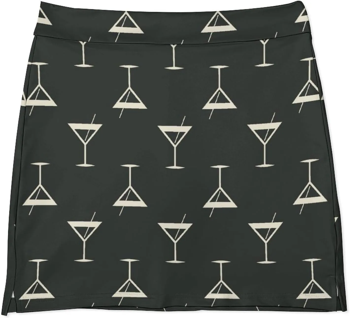 Cocktail Drinks Women's Mini Tennis Skirt with Shorts Underneath Athletic Workout Cute Skorts