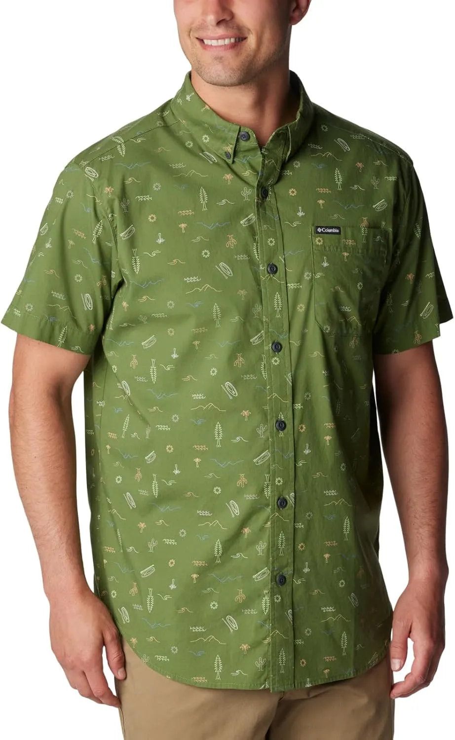 Columbia Men's Rapid Rivers Printed Short Sleeve Shirt
