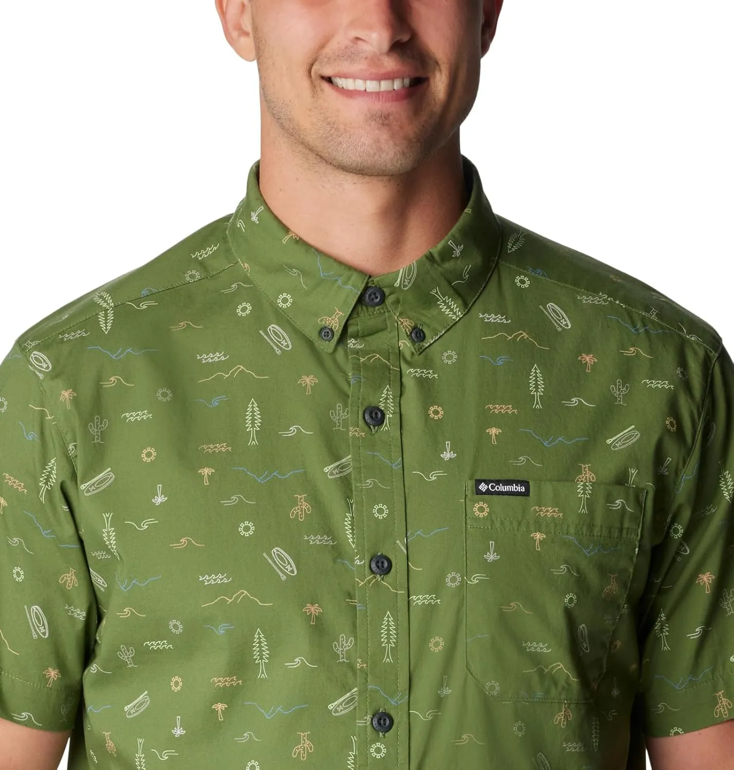Columbia Men's Rapid Rivers Printed Short Sleeve Shirt