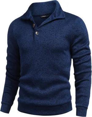 COOFANDY Men's Casual Slim Fit Pullover Sweater Knitted Thermal Sweatshirt