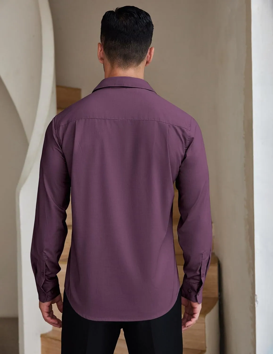 COOFANDY Mens Dress Shirts Wrinkle Free Long Sleeve Button Down Shirts Formal Business Shirt