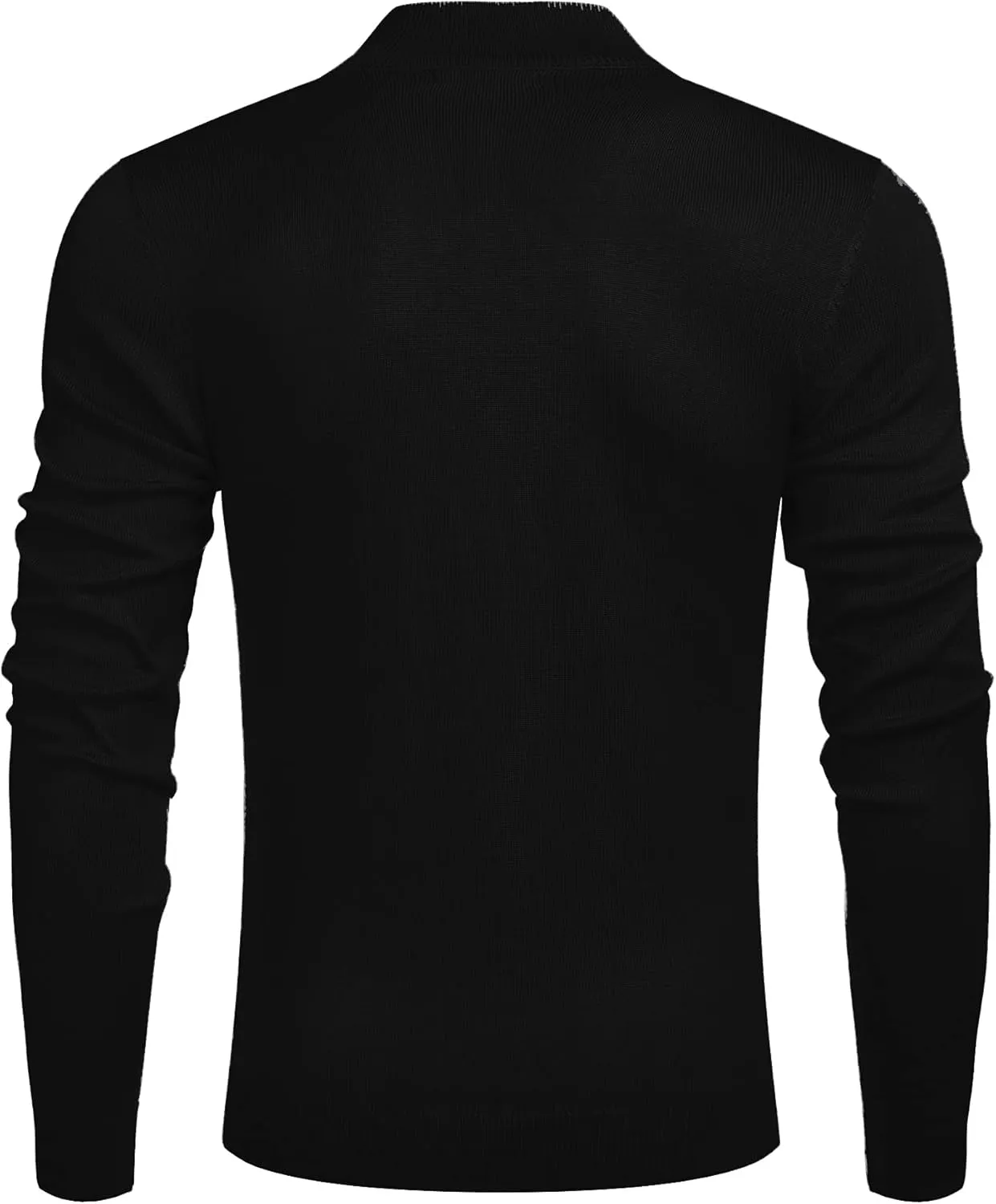 COOFANDY Men's Quarter Zip Up Sweaters Slim Fit Lightweight Mock Neck Pullover Casual Polo Sweaters