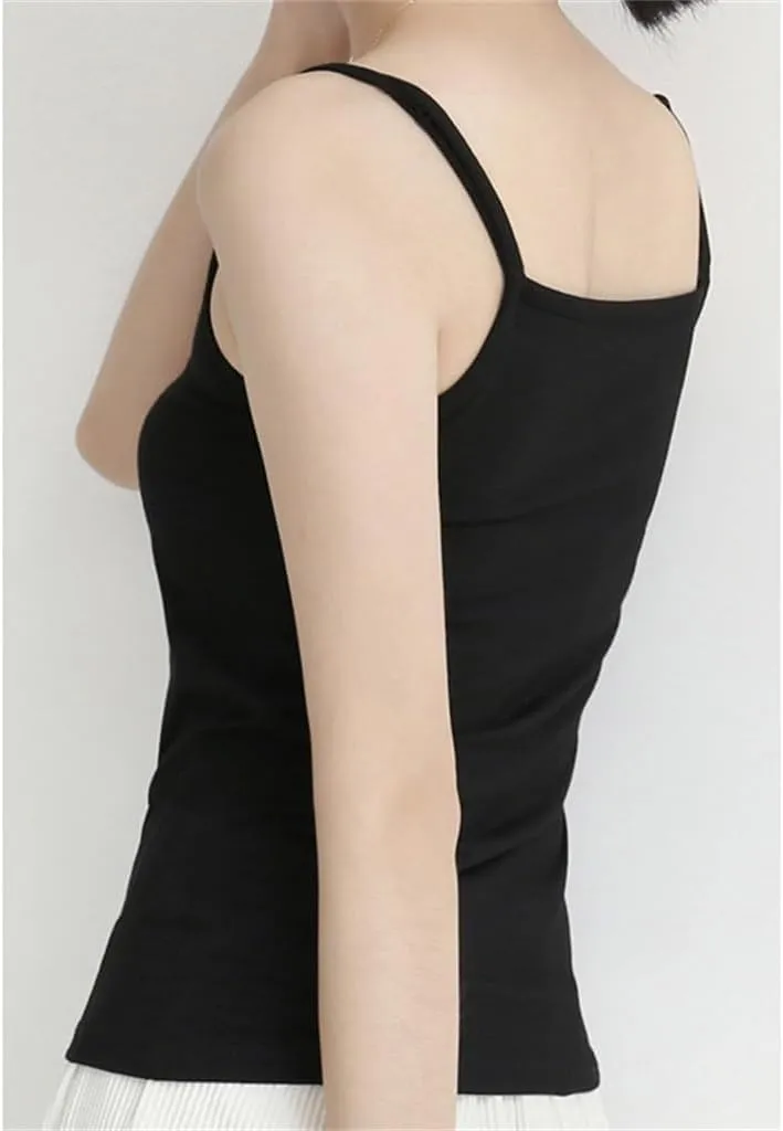 CSCDD Versatile Camisole Tank Top for Women's Slim Fit Elastic Bottom