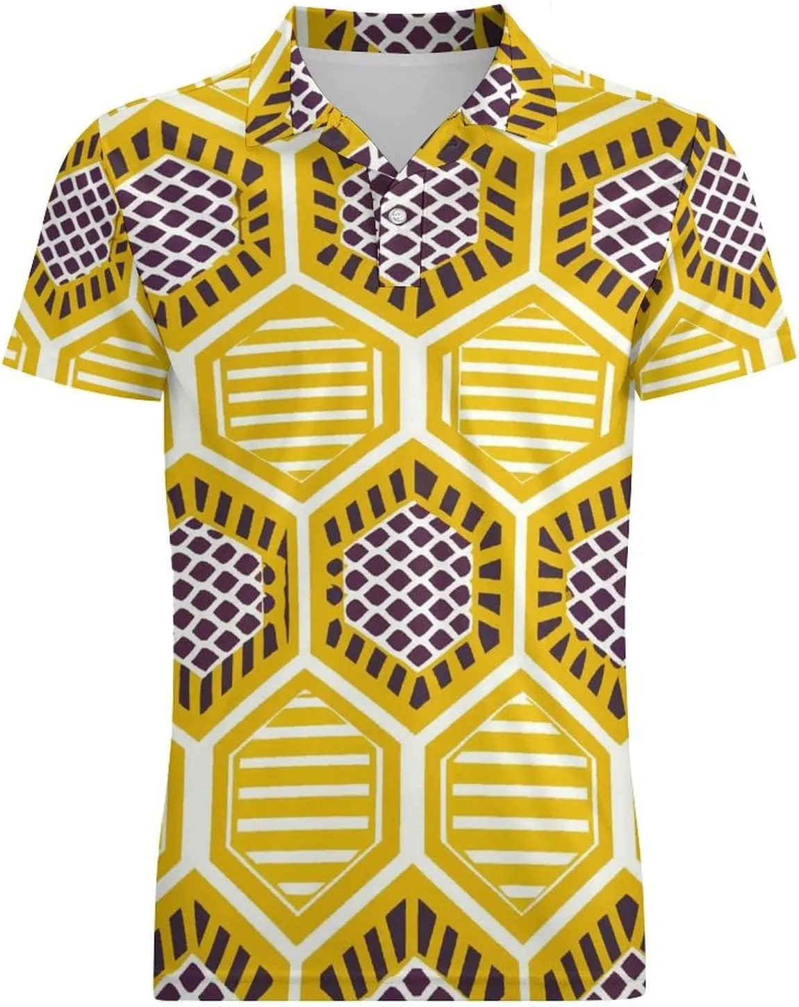 Cute Bird Pattern Men's Polo Shirts Short Sleeve Blend Performance Fashion Business Casual Collared Shirts