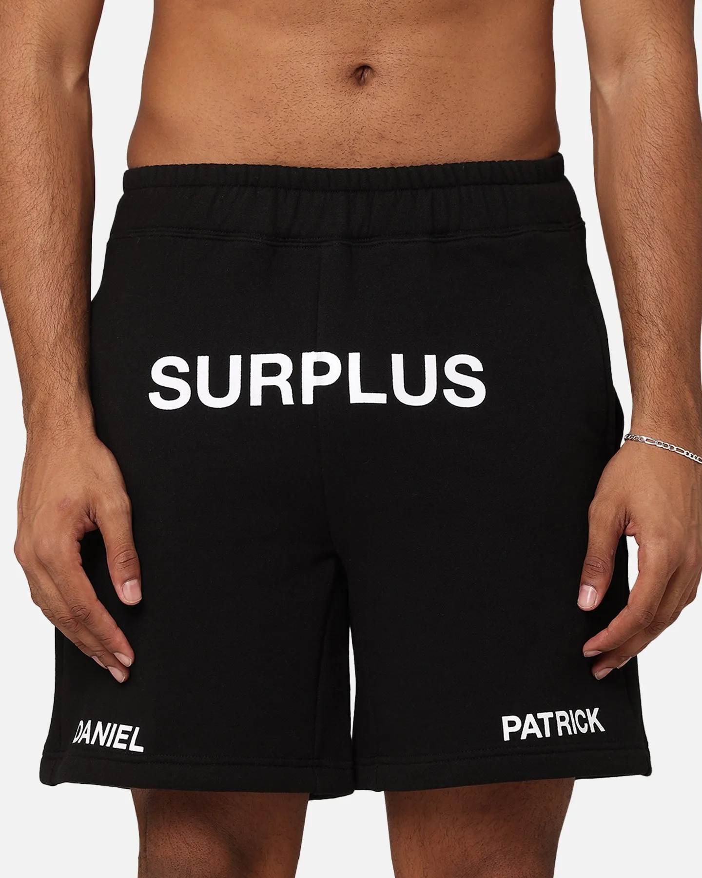 Daniel Patrick Surplus Logo Sweat Shorts Black