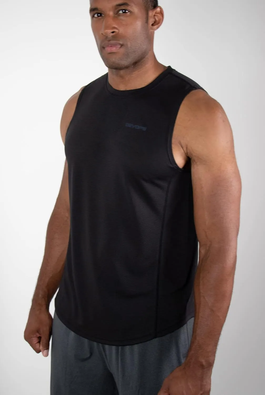 DEVOPS 3 Pack Men's Muscle Shirts Sleeveless Dry Fit Gym Workout Tank Top