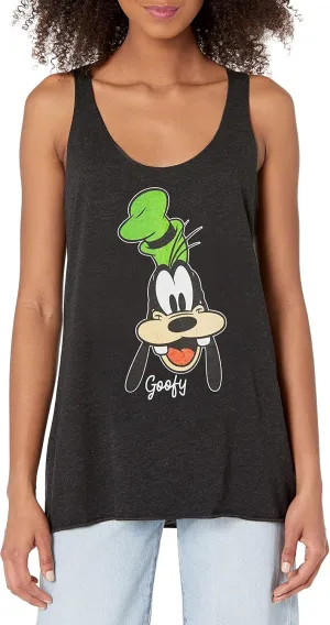 Disney Classic Mickey Goofy Big Face Women's Racerback Tank Top
