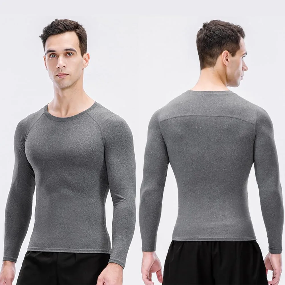 doorslay 3 Pack Compression Shirts for Men, Thermal Long Sleeve Athletic Undershirt, Base Layer Gear Tshirt for Workout Tops