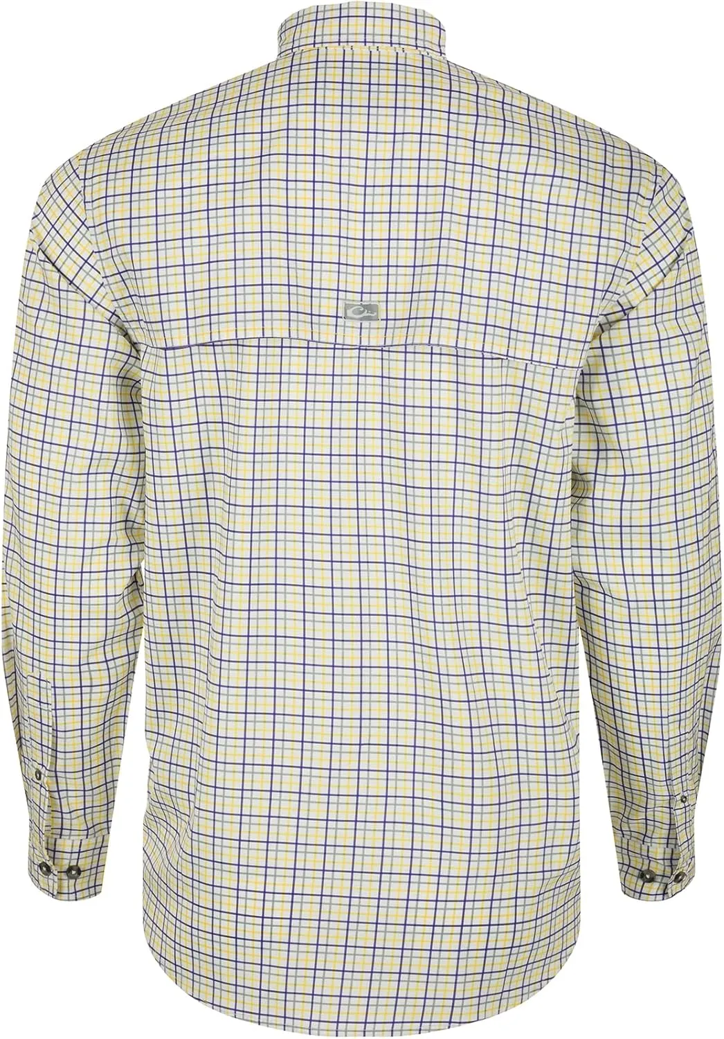 Drake Waterfowl Men's Frat Tattersall Button-Down Long Sleeve Casual Moisture Wicking Quick Drying Lightweight Plaid Shirt