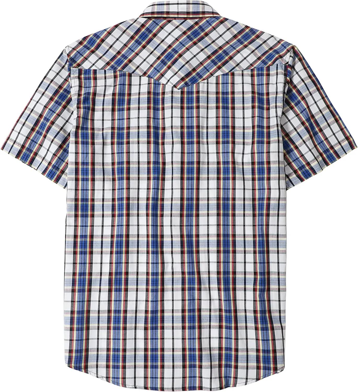 Dubinik Western Shirts for Men Short Sleeve Plaid Pearl Snap Shirts for Men Button Up Shirt Cowboy Casual Work Shirt