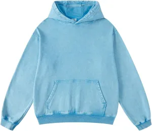 FAIABLE Mens Womens Acid Wash Hoodie Unisex Oversized Vintage Hoodie Heavyweight Terry Hoodies Sweatshirts for Women Men 2025