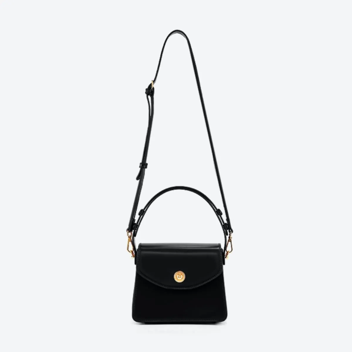 Fashion Women's Vegan Leather Shoulder Bag - Cute Top-Handle Crossbody Hobo Purse (Black)