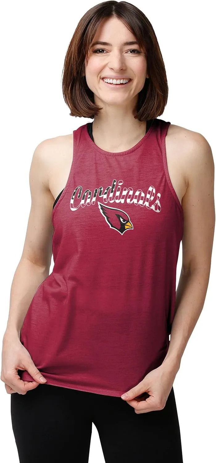 FOCO Women's NFL Team Logo Tie Breaker Tank Top Shirt