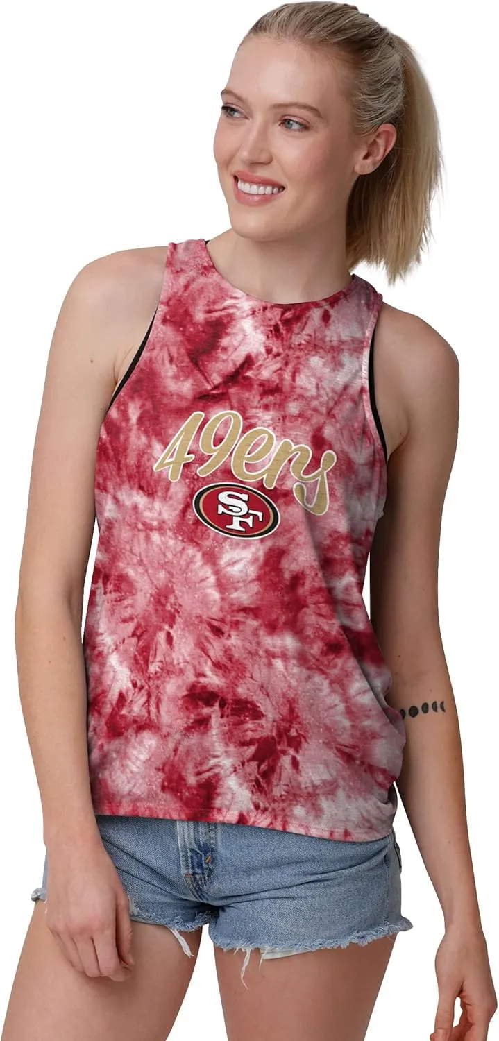 FOCO Women's NFL Team Logo Tie Breaker Tank Top Shirt