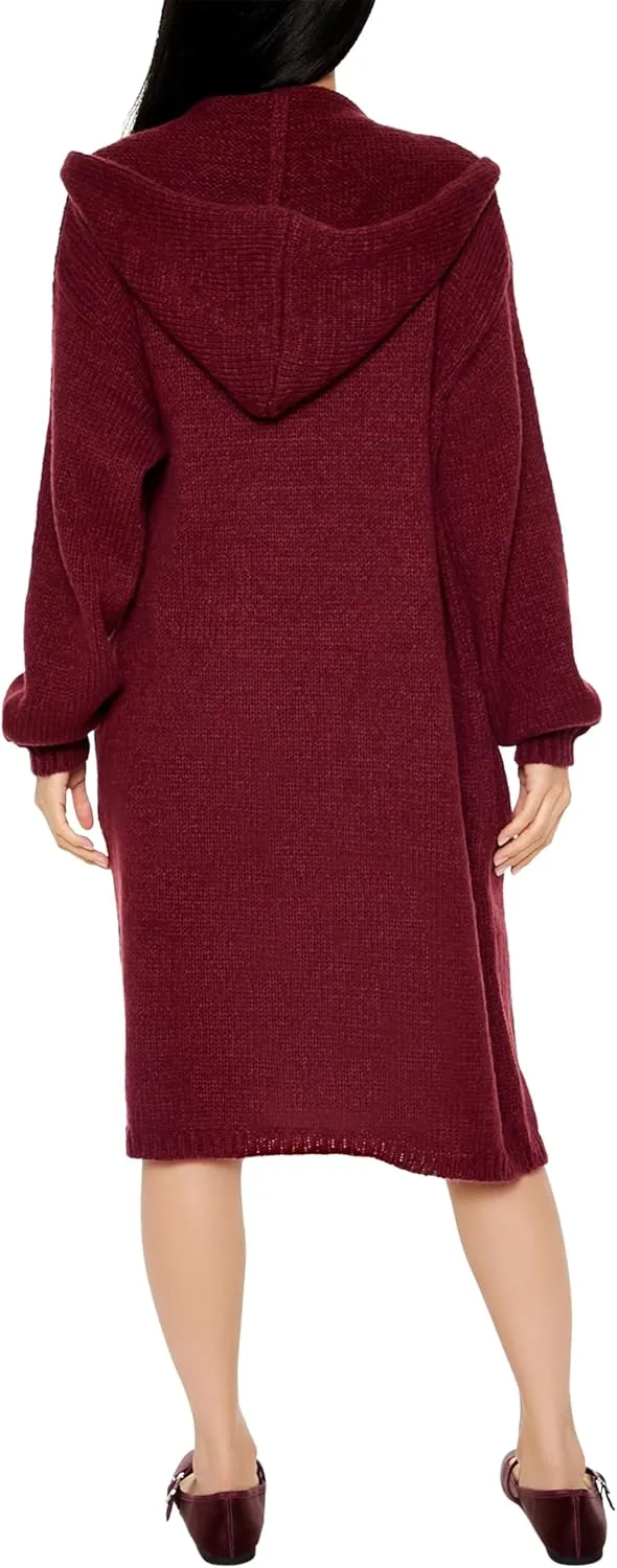 Forever 21 Women's Hooded Cardigan Sweater