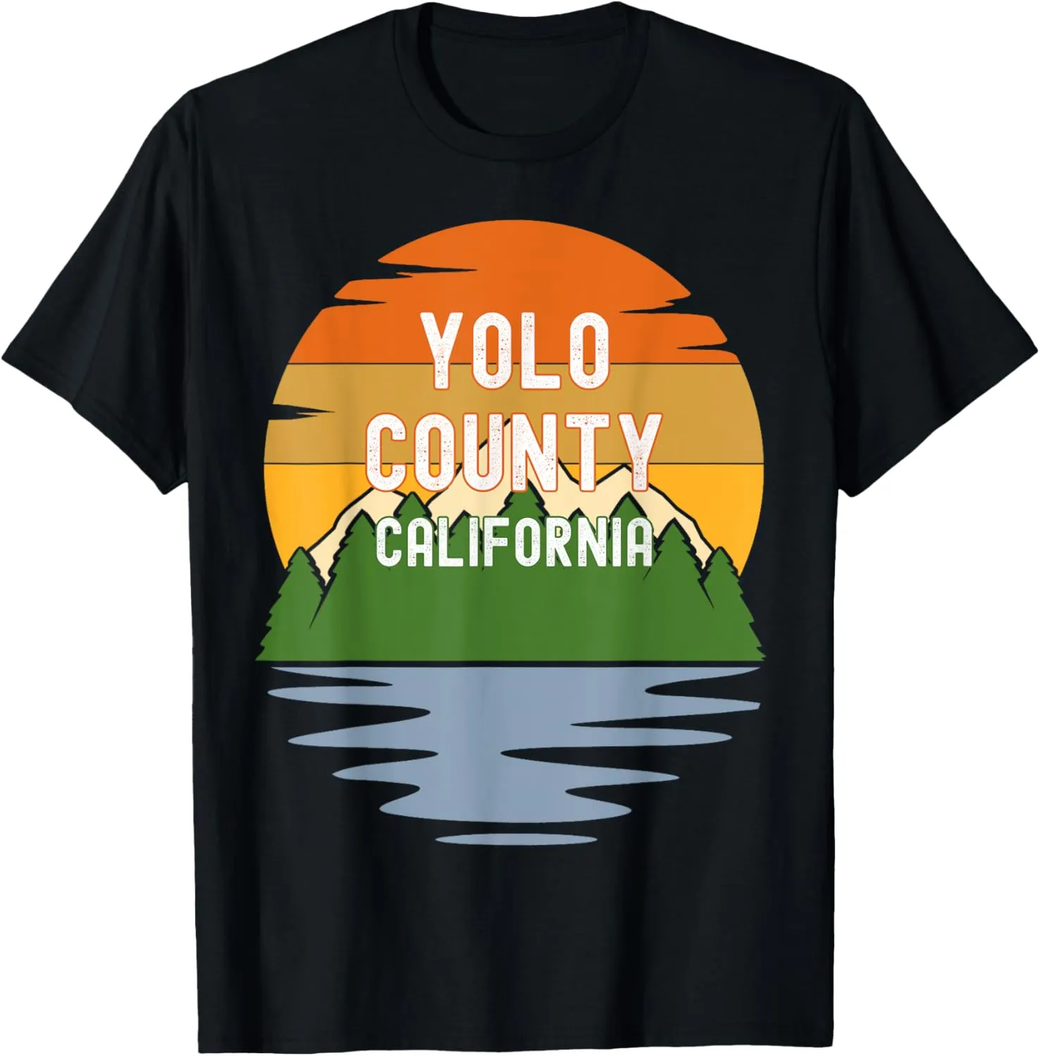 From Yolo County California Vintage Sunset T-Shirt