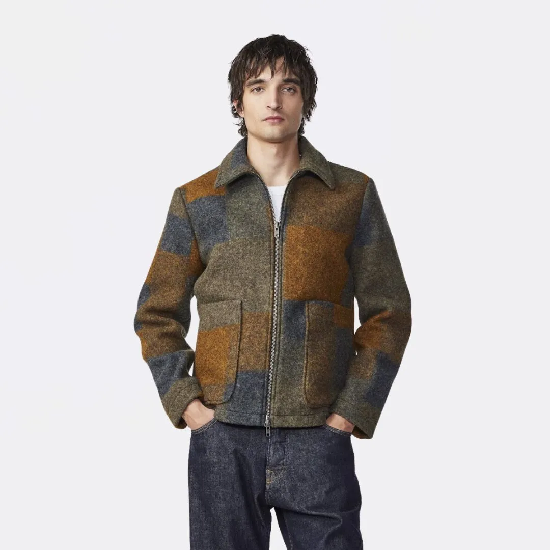 Gael 8267 Wool Jacket (Brown Check)