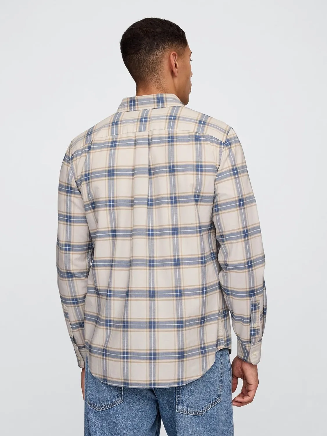 GAP Men's Long Sleeve Oxford Button Down Shirt