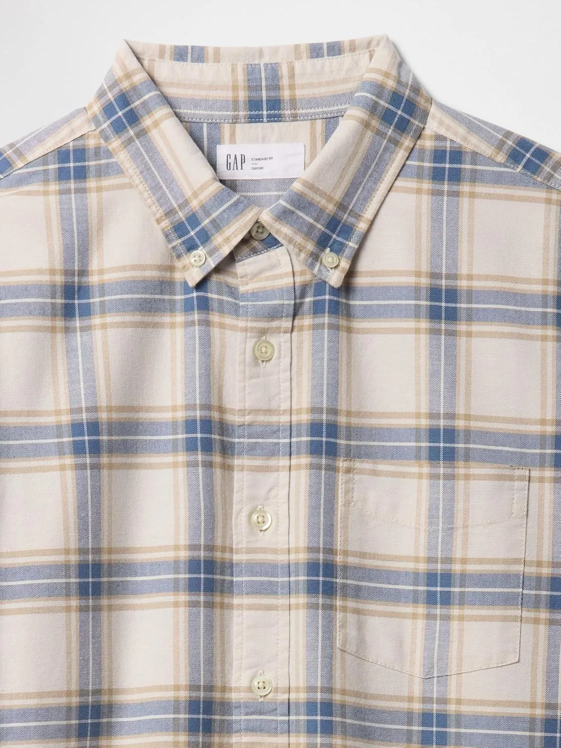 GAP Men's Long Sleeve Oxford Button Down Shirt