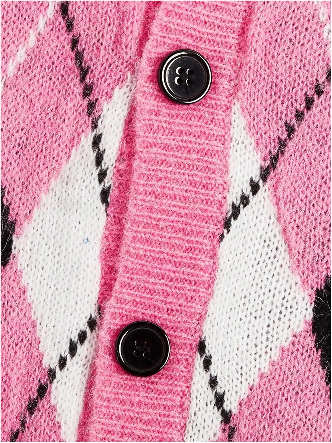 GORGLITTER Men's Argyle Sweaters Cardigan Trendy Long Sleeve V Neck Buttons Cardigan