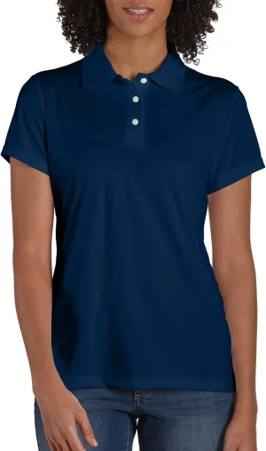 Hanes Sport Women's Cool DRI Performance Polo,Navy,X-Large